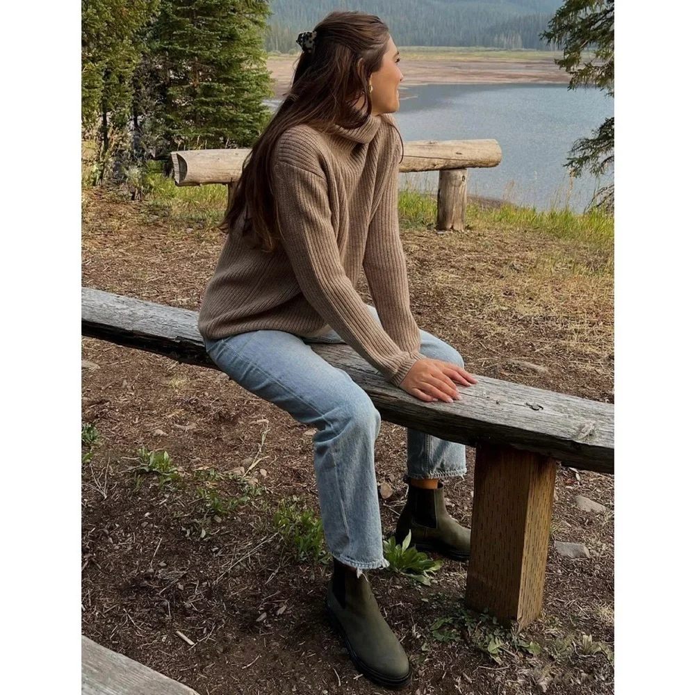 Jenni Kayne • Brooklyn Lug Boot chelsea ankle chunky Forest green